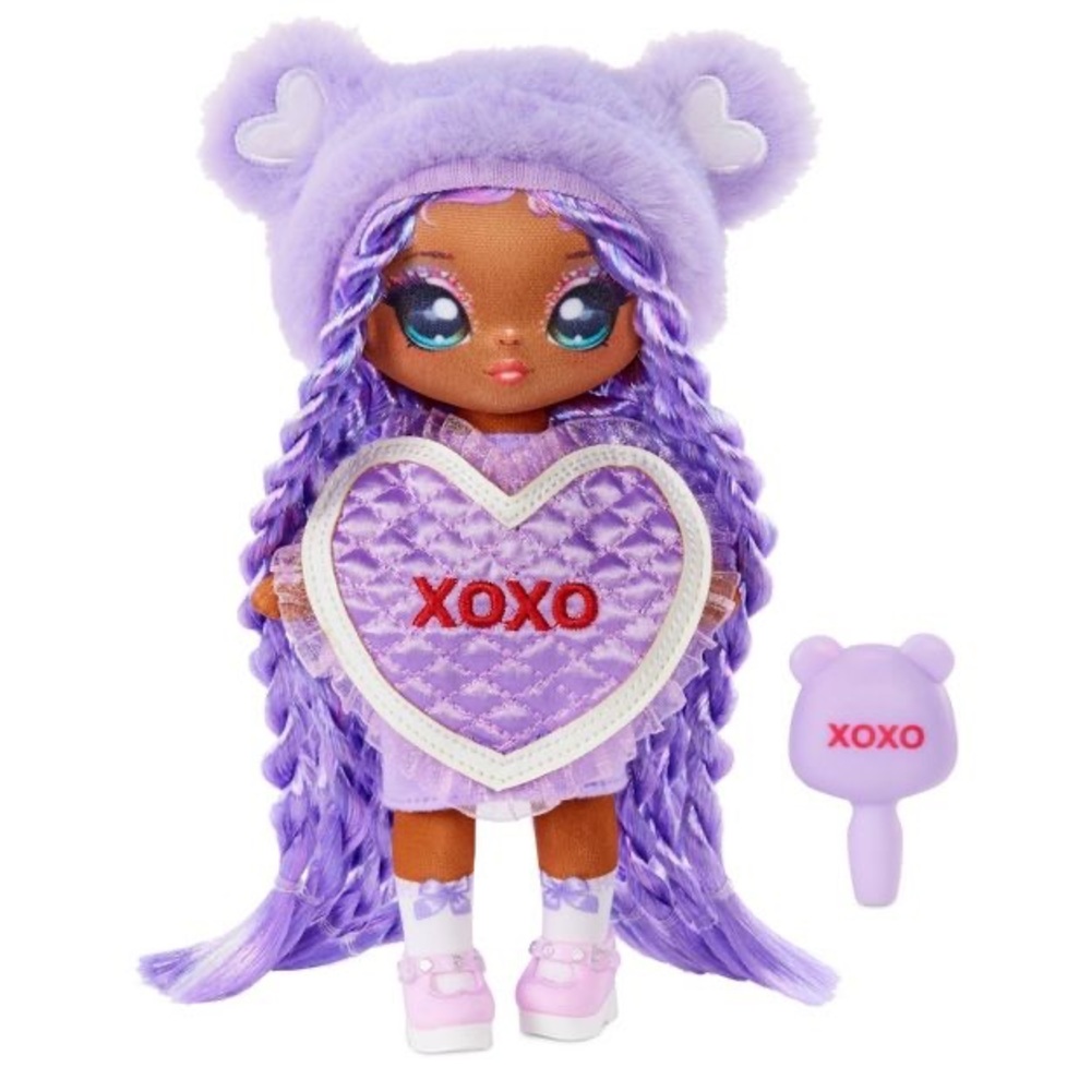 🆕 Na Na Na Surprise Eva Evermore Purple Teddy Bear-Inspired 7.5" Fashion Doll